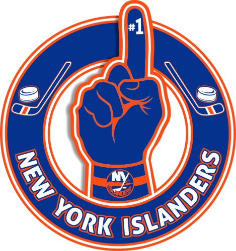 Number One Hand New York Islanders logo iron on paper